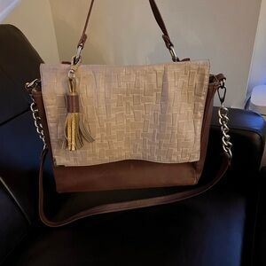 Eco leather, custom order bought in Croatia. Fits laptop, perfect for work.